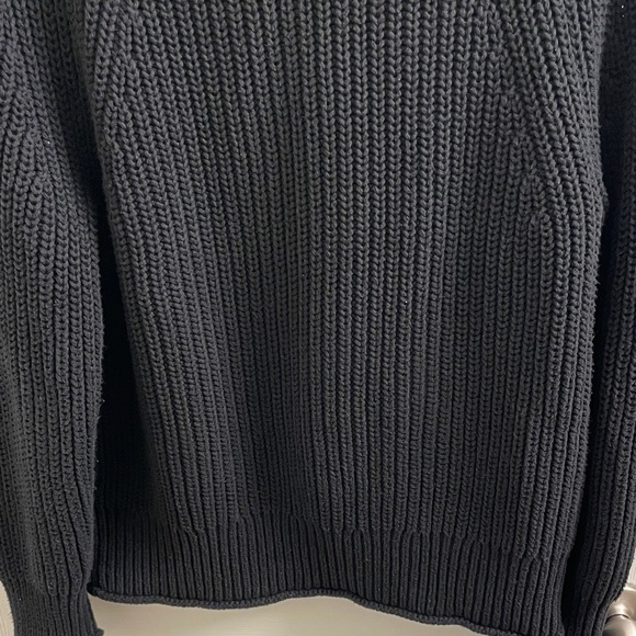 J. Crew Women’s Black Relaxed Rollneck 100% Cotton Knit Sweater Size Medium - Picture 12 of 13